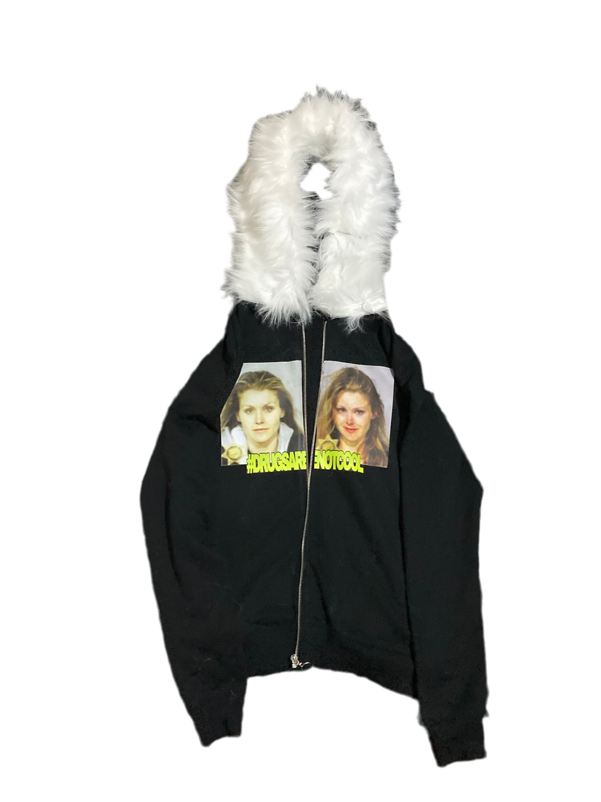 DrugsAreNotCool Fur Hoodie Geonyx